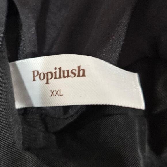 Popilush Tummy Control Ruched One Piece Swimsuit Black Size XXL NWT - Picture 10 of 12